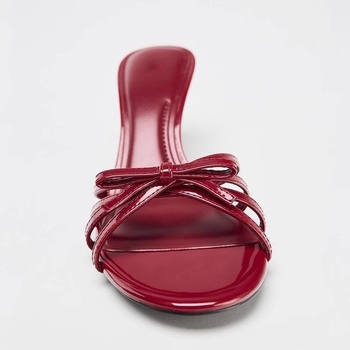 Női egypántos magas sarkú cipő • kerek orrú • gumi talp • mindennapi stílus • Nyár 2025