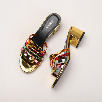 Sandale cu partea superioară PU, căptușeală PU, talpă TPR, vârf rotund, vara 2024