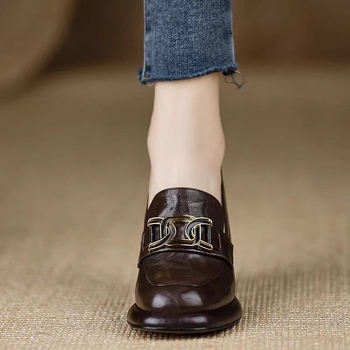 Dámske topánky s hrubým podpätkom a vodotesnou platformou, štvorcová špička, PU horný materiál, výška podpätku 6–8 cm