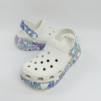 Дамски клиоги Puff серия с повдигаща височина, 3 см дебела подметка, EVA горна част и подметка, Puff трансферен модел