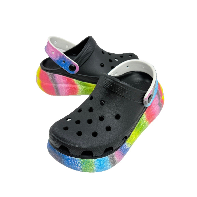 Дамски клиоги Puff серия с повдигаща височина, 3 см дебела подметка, EVA горна част и подметка, Puff трансферен модел