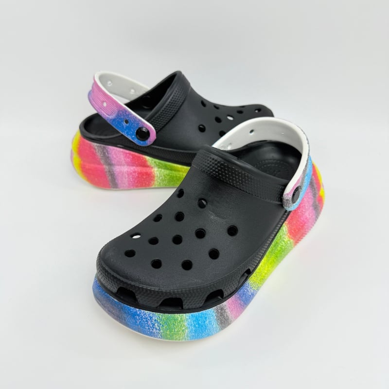 Дамски клиоги Puff серия с повдигаща височина, 3 см дебела подметка, EVA горна част и подметка, Puff трансферен модел