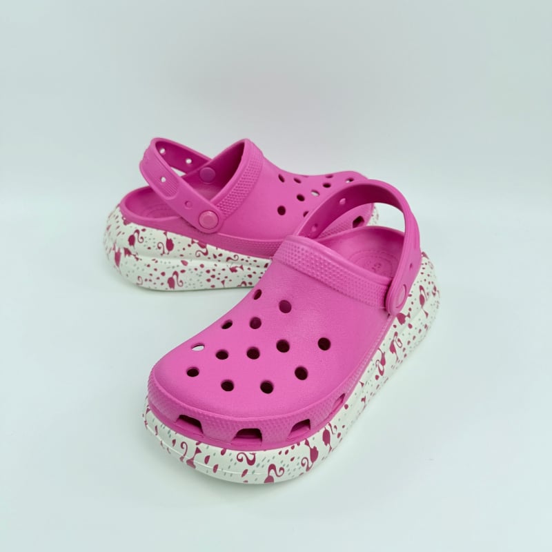 Дамски клиоги Puff серия с повдигаща височина, 3 см дебела подметка, EVA горна част и подметка, Puff трансферен модел