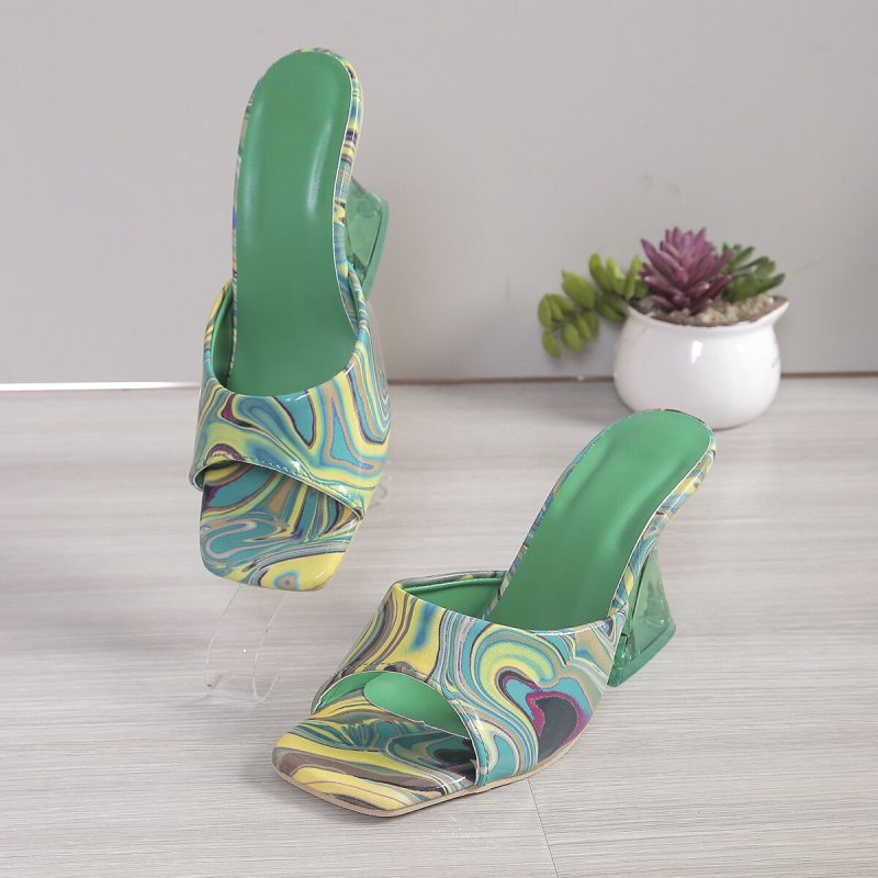 Ženske cipele na visokim potpetama s kvadratnim nosom, PU gornji dio, PU potplat, PU unutarnji dio, ležerni stil