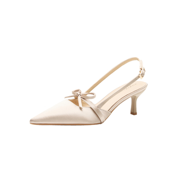 Pantofi de banchet cu vârf ascuțit, partea superioară din superfiber, toc înalt 6–8 cm, branț PU