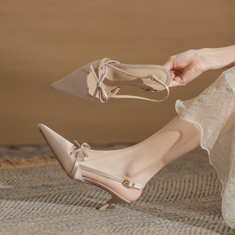 Pantofi de banchet cu vârf ascuțit, partea superioară din superfiber, toc înalt 6–8 cm, branț PU