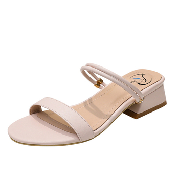 Sandale cu barete pentru femei | partea superioară din microfibră, vârf rotund, stil coreean, talpă din cauciuc