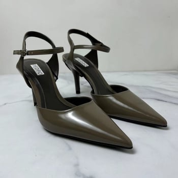 Ženske štikle s oštrim nosom i štiklom stileto, gornji dio od mikrovlakana, gumena potplata, PU podstava, stražnje vezanje, proljeće 2024