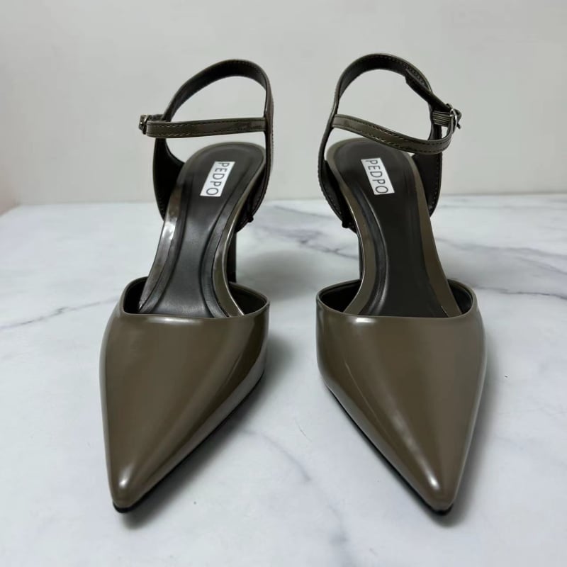 Ženske štikle s oštrim nosom i štiklom stileto, gornji dio od mikrovlakana, gumena potplata, PU podstava, stražnje vezanje, proljeće 2024