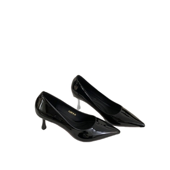 Pantofi de banchet pentru femei – vârf ascuțit, suprafața PU, toc mediu 3–6 cm, stil coreean, slip-on