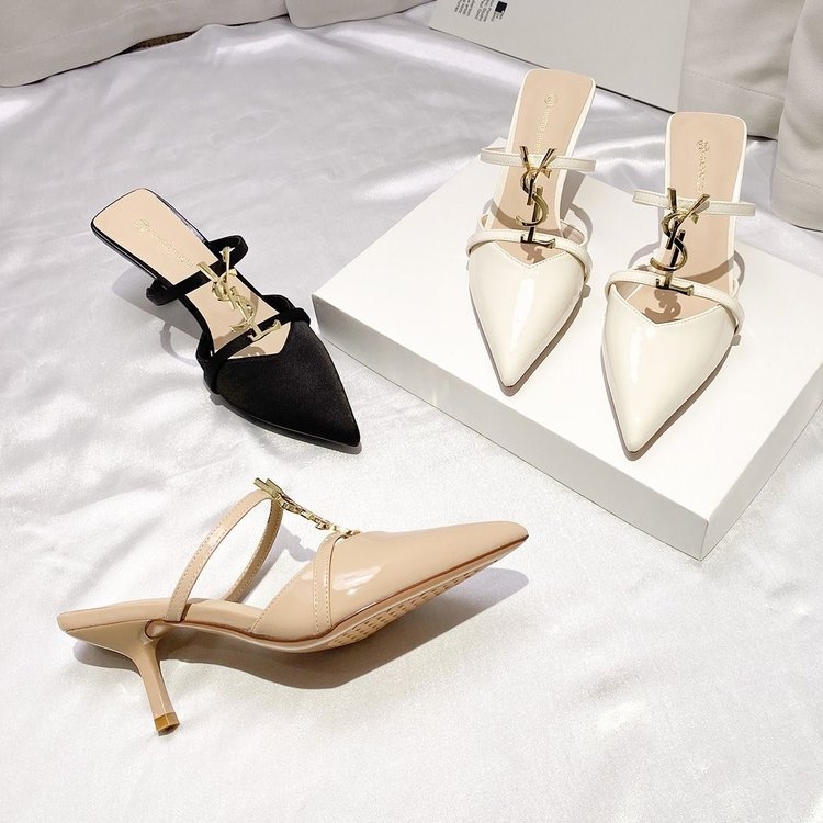 Baotou Sieviešu sandales ar smailu purnu un rhinestones, stileto kurpes, PU augšdaļa, gumijas zole