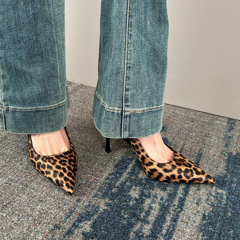 Premi γόβες PU με μυτερό δάχτυλο, 6–8 εκ