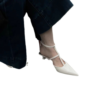 Yumida Ženske sandale s oštrim vrhom, kopča, gornji dio od Super Fiber, gumeni potplat, ljeto 2025