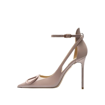 Stiletto štikle s oštrim vrhom, korejski stil, PU gornji dio, zatvara s jednim remenom