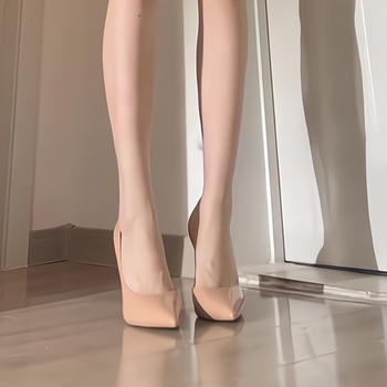 Dámske vysoké podpätky s ostrým nosom, PU vrchná časť, super vysoké päty, stiletto, gumová podrážka