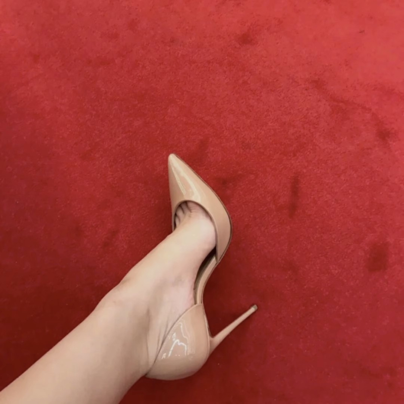 Dámske vysoké podpätky s ostrým nosom, PU vrchná časť, super vysoké päty, stiletto, gumová podrážka