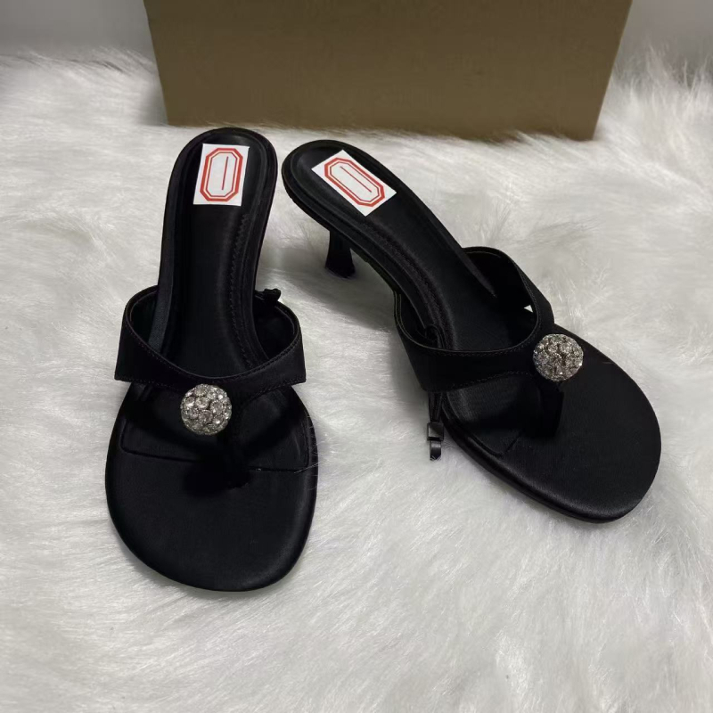 Дамски сандали на висок ток – форма на пръста херингбон, горна част от кожа от горен слой, подметка гума, подплата микрофибър, лято 2025