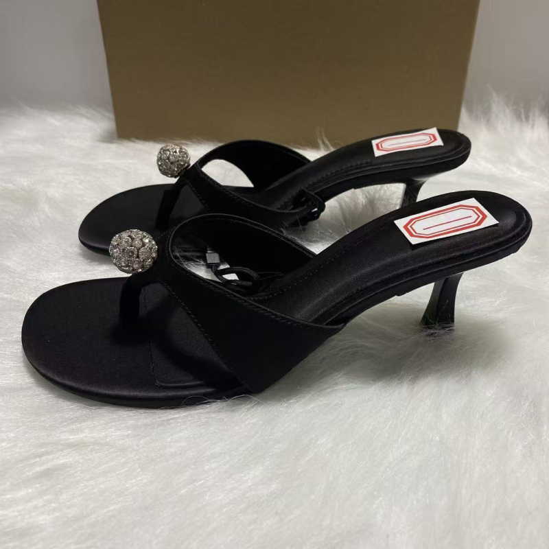 Дамски сандали на висок ток – форма на пръста херингбон, горна част от кожа от горен слой, подметка гума, подплата микрофибър, лято 2025