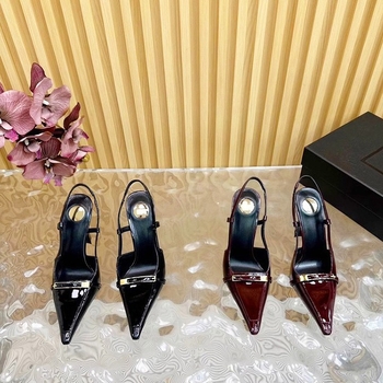 Flower Rain Cicada ženske sandale s kvadratnim vrhom i visokim potpeticama, potpetica u obliku čaše vina, gumeni đon, podstava od ovčje kože, elastično zatvaranje