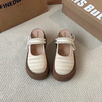 Sandale Mary Jane cu partea superioară din PU, talpă din TPR, vârf rotund, curea simplă, fără căptușeală