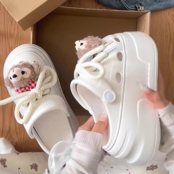 Ženske cipele s perforacijom, EVA potplata 5 cm – svakodnevni komfor (Potplata: EVA; Gornji dio: EVA; Debljina potplata: 5 cm; Spol: Žene; Stil: Casual)