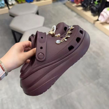 Ženske sandale Crocs stila s EVA đonom, prozračne, protiv klizanja, platforma 3 cm+