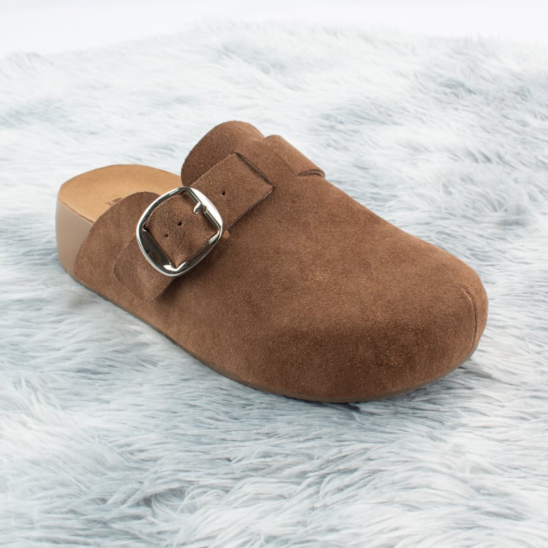 Dibo sieviešu sandas bez papēža, ar 4 cm pacēlumu, neslīdotā gumijas zole, virsma no liellopa ādas, apaļa purns, ikdienas stils