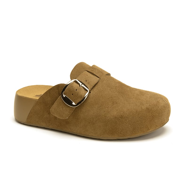 Dibo sieviešu sandas bez papēža, ar 4 cm pacēlumu, neslīdotā gumijas zole, virsma no liellopa ādas, apaļa purns, ikdienas stils