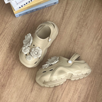 Unisex EVA Crocs s 6 cm debelim potplatom – uzorak s rupama, vodootporni, apsorpcija udara, prozračni