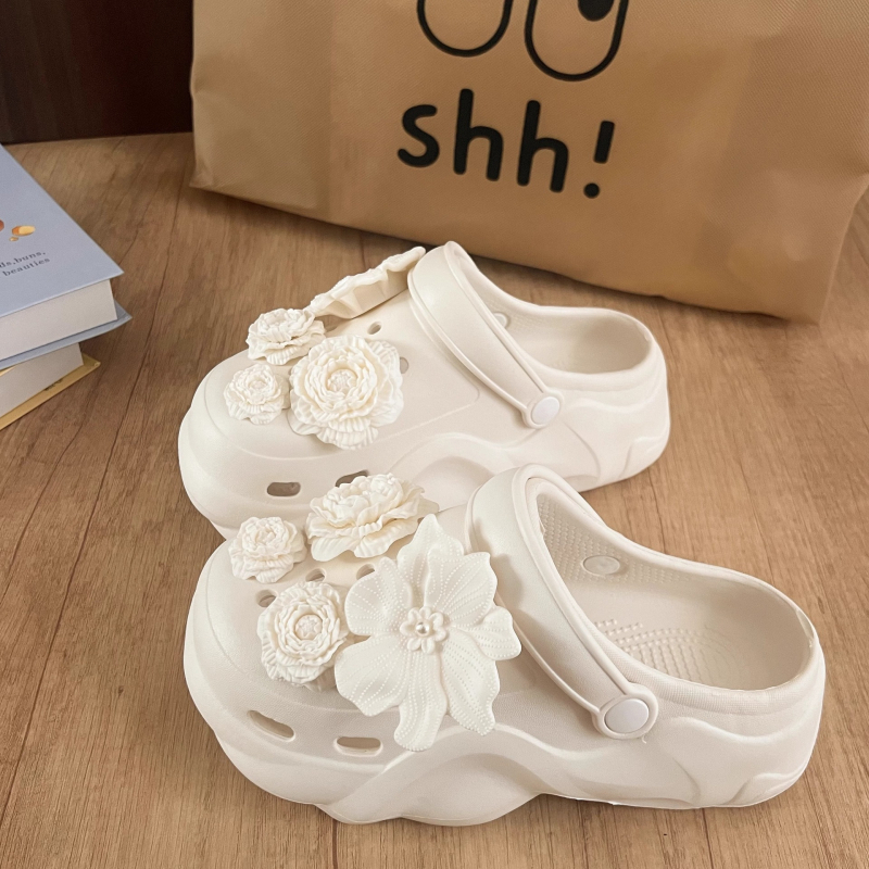 Unisex EVA Crocs s 6 cm debelim potplatom – uzorak s rupama, vodootporni, apsorpcija udara, prozračni