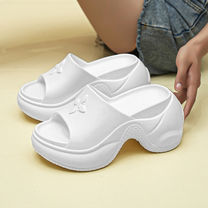 Ženske EVA platforme s križnim remenom, 9 cm povećanje visine, anti miris, okrugli vrh, PU podstava