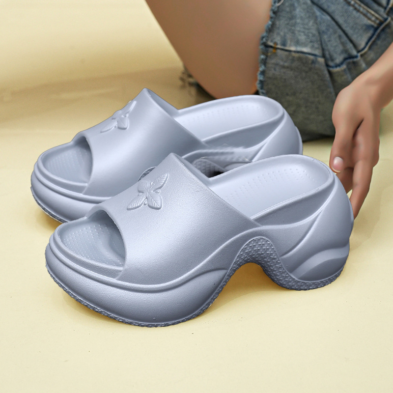 Ženske EVA platforme s križnim remenom, 9 cm povećanje visine, anti miris, okrugli vrh, PU podstava
