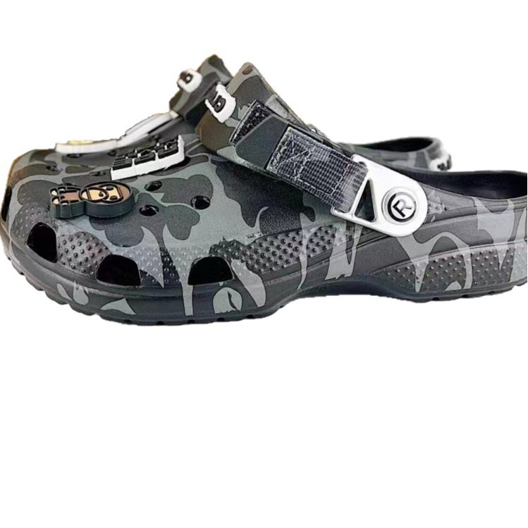 Unisex EVA pludmales apavi ar kamuflāžas dizainu, pretslīdes mīksta zole, biezums 3 cm+