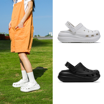 Haojia Unisex EVA Crocs-stila klogs, Elpojošs augšējais, 6 cm bieza zole, Augstuma palielināšana, Neslīdējošs