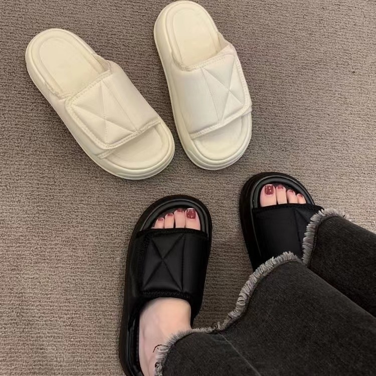 Ženske sandale s Velcro platformom, debeli potplat, za plažu