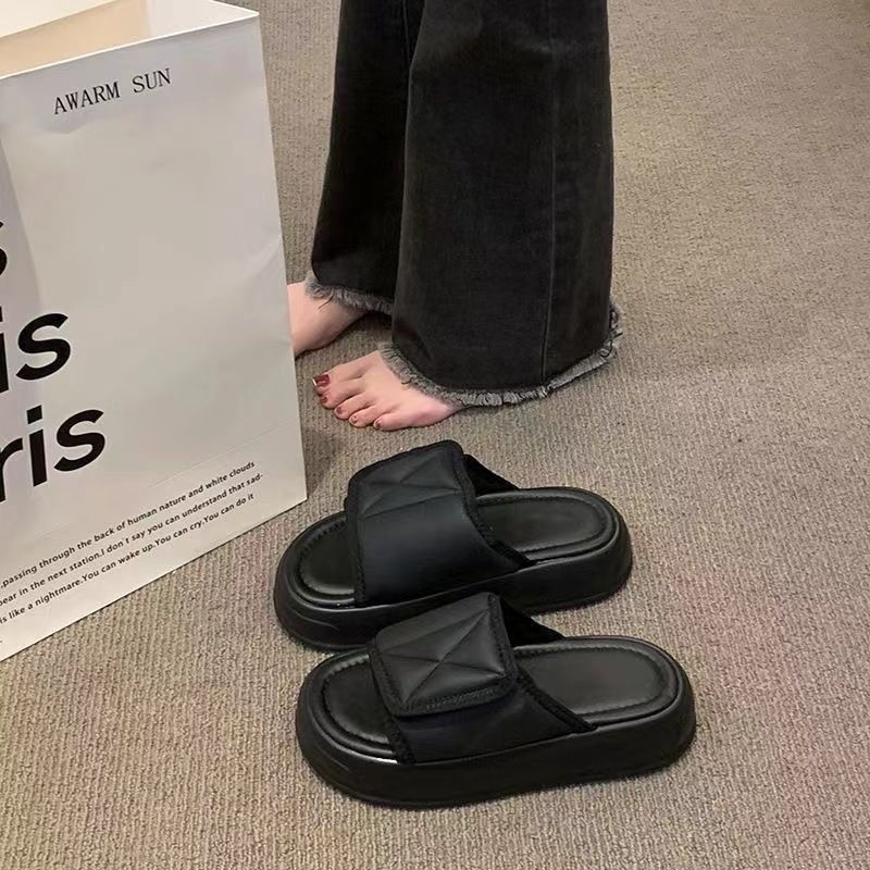 Ženske sandale s Velcro platformom, debeli potplat, za plažu