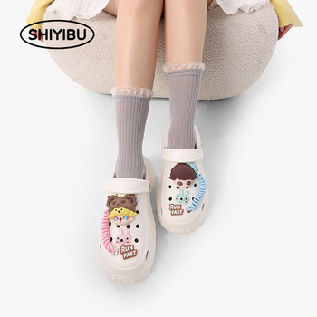 Sievietēm Crocs stila klogs, EVA augšdaļa un zole, zoles biezums virs 3,5 cm, augstuma palielinājums, pretslīdēšana, elpojošas