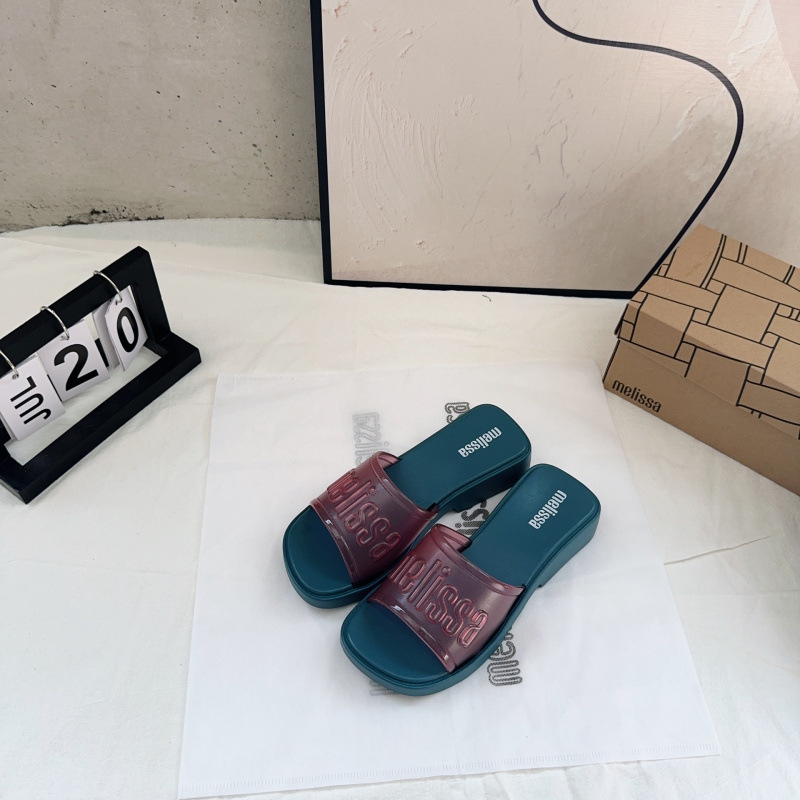 Maesha lagane PVC japanke s platformom, okrugli vrh, ljeto 2024