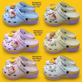 Baotou stila sieviešu čības ar 4 cm bieza zole, EVA augšdaļa un zole, elpojošas, pretslīdes, ar pēdu atbalstu