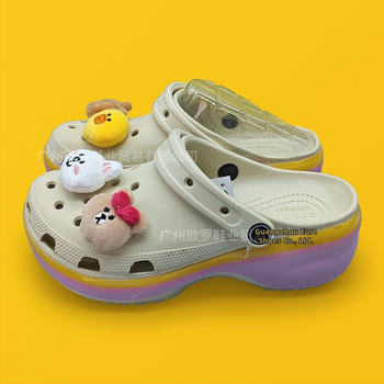 Baotou stila sieviešu čības ar 4 cm bieza zole, EVA augšdaļa un zole, elpojošas, pretslīdes, ar pēdu atbalstu