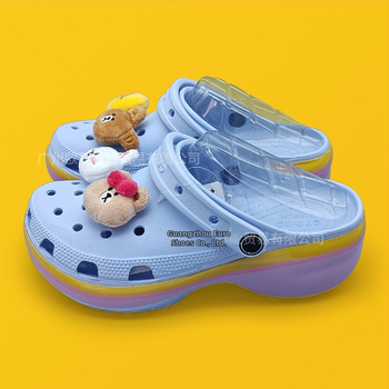 Baotou stila sieviešu čības ar 4 cm bieza zole, EVA augšdaļa un zole, elpojošas, pretslīdes, ar pēdu atbalstu