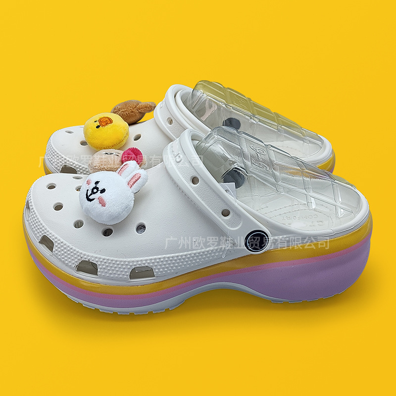 Baotou stila sieviešu čības ar 4 cm bieza zole, EVA augšdaļa un zole, elpojošas, pretslīdes, ar pēdu atbalstu