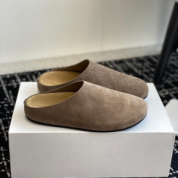 Ženske Baotou slip-on papuče, gornji dio PU, zaobljeni vrh, gumeni đon, unutarnji materijal od super vlakana
