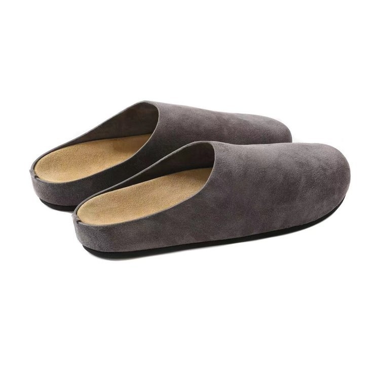 Ženske Baotou slip-on papuče, gornji dio PU, zaobljeni vrh, gumeni đon, unutarnji materijal od super vlakana