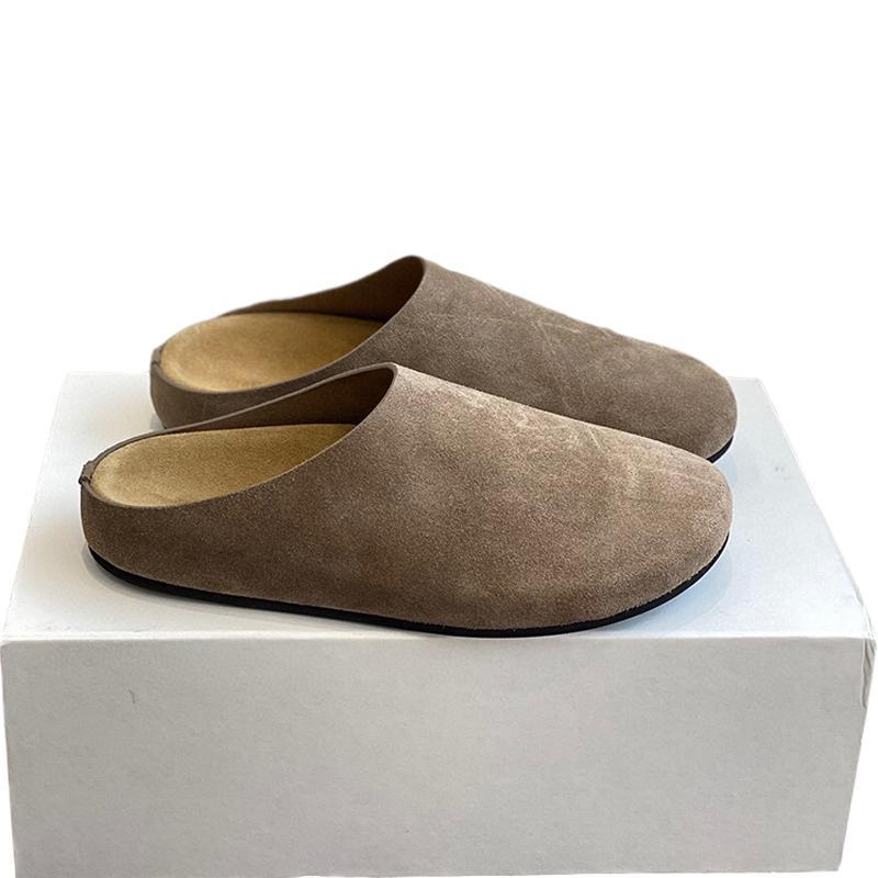 Ženske Baotou slip-on papuče, gornji dio PU, zaobljeni vrh, gumeni đon, unutarnji materijal od super vlakana