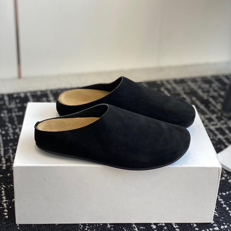 Ženske Baotou slip-on papuče, gornji dio PU, zaobljeni vrh, gumeni đon, unutarnji materijal od super vlakana