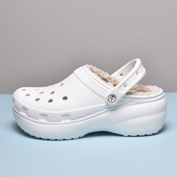 Sieviešu vidēja papēža kurpes ar caurumiem, trušu kažokādas odere, EVA zole