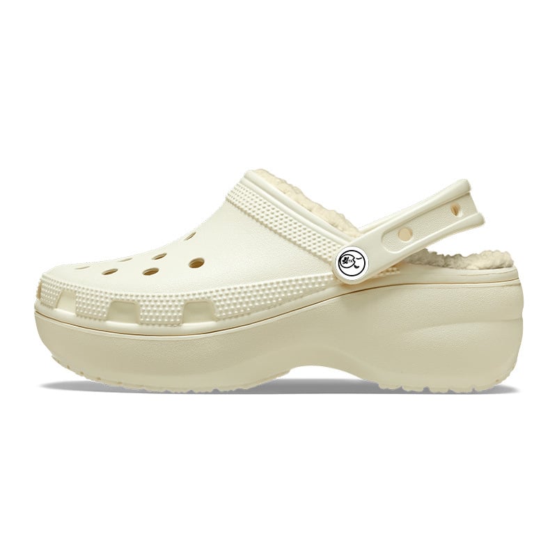 Sieviešu vidēja papēža kurpes ar caurumiem, trušu kažokādas odere, EVA zole