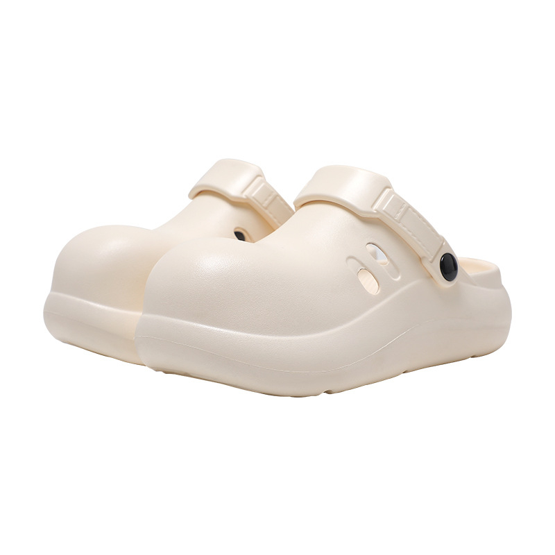 Sievietēm EVA perforētās sandales ar biezu zoli, EVA augšpuse un zole, zolī biezums 3,5–5 cm, vasara 2025, pilsētas stils