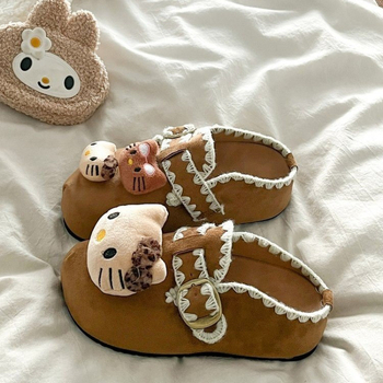 Lolita štýlové platformové mule s velúr hornou a gumovou podrážkou, vnútorné zvýšenie výšky nad 11 cm, zimná edícia 2025